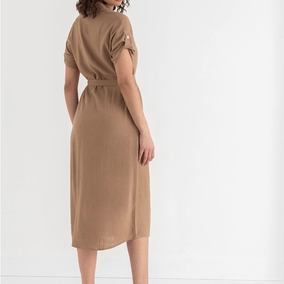 NWT Ricki’s Linen Shirtdress with Roll Sleeves - Picture 4 of 12